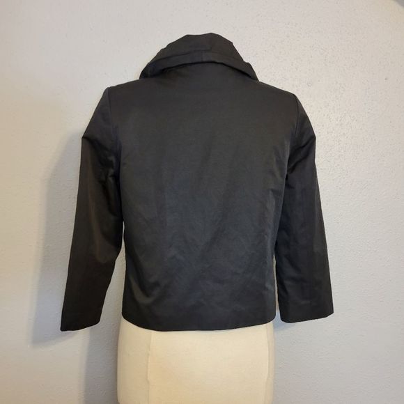 Women’s gorgeous H&M  black sateen collared jacket 10 - Picture 2 of 7
